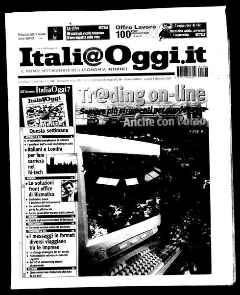 Italia oggi : quotidiano di economia finanza e politica